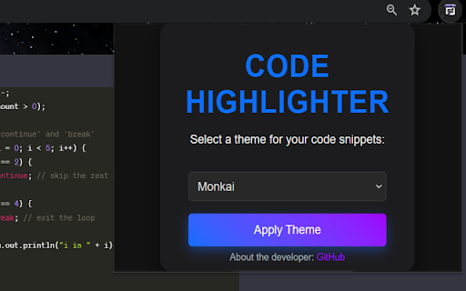 ChatGPT Code Highlighter from Chrome web store to be run with OffiDocs Chromium online ChatGPT Code Highlighter from Chrome web store to be run with OffiDocs Chromium online