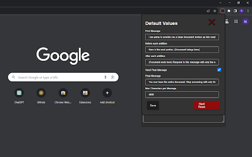 Chat Gpt Long Text Input from Chrome web store to be run with OffiDocs Chromium online Chat Gpt Long Text Input from Chrome web store to be run with OffiDocs Chromium online