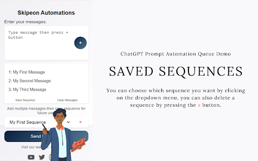 ChatGPT Prompt Automation Queue from Chrome web store to be run with OffiDocs Chromium online ChatGPT Prompt Automation Queue from Chrome web store to be run with OffiDocs Chromium online