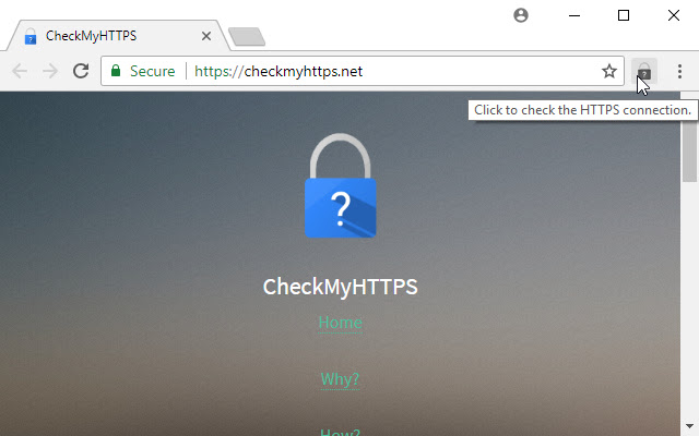 CheckMyHTTPS from Chrome web store to be run with OffiDocs Chromium online CheckMyHTTPS from Chrome web store to be run with OffiDocs Chromium online