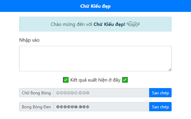 Chữ Kiểu đẹp from Chrome web store to be run with OffiDocs Chromium online Chữ Kiểu đẹp from Chrome web store to be run with OffiDocs Chromium online