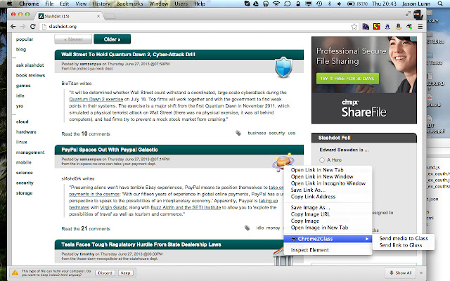 Chrome2Glass from Chrome web store to be run with OffiDocs Chromium online Chrome2Glass from Chrome web store to be run with OffiDocs Chromium online