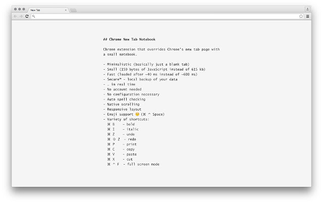 Chrome New Tab Notebook from Chrome web store to be run with OffiDocs Chromium online Chrome New Tab Notebook from Chrome web store to be run with OffiDocs Chromium online