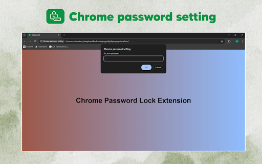 Chrome password setting from Chrome web store to be run with OffiDocs Chromium online Chrome password setting from Chrome web store to be run with OffiDocs Chromium online