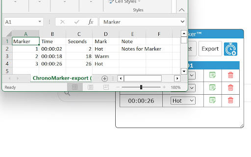 ChronoMarker™ from Chrome web store to be run with OffiDocs Chromium online ChronoMarker™ from Chrome web store to be run with OffiDocs Chromium online