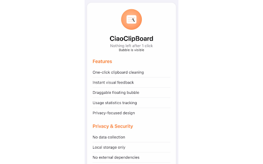 CiaoClipBoard from Chrome web store to be run with OffiDocs Chromium online CiaoClipBoard from Chrome web store to be run with OffiDocs Chromium online