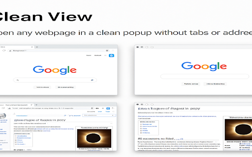 Clean View from Chrome web store to be run with OffiDocs Chromium online Clean View from Chrome web store to be run with OffiDocs Chromium online