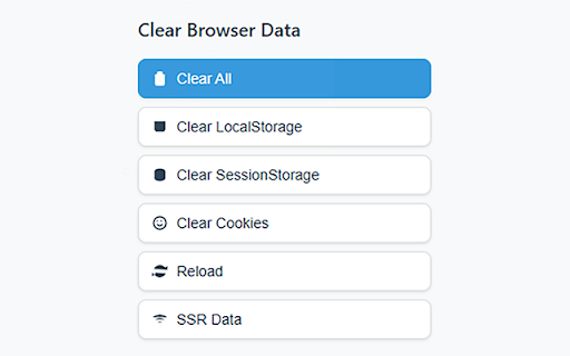 ClearBrowserData from Chrome web store to be run with OffiDocs Chromium online ClearBrowserData from Chrome web store to be run with OffiDocs Chromium online