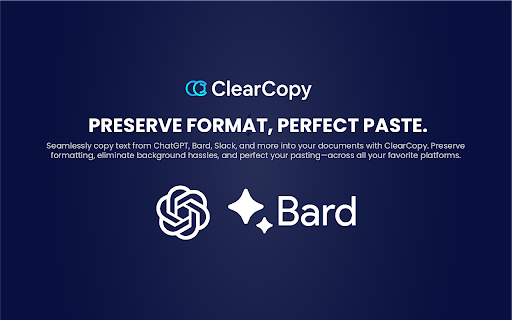 ClearCopy Preserve Formatting from Chrome web store to be run with OffiDocs Chromium online ClearCopy Preserve Formatting from Chrome web store to be run with OffiDocs Chromium online