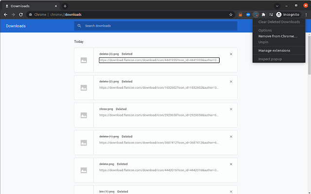 Clear Deleted Downloads from Chrome web store to be run with OffiDocs Chromium online Clear Deleted Downloads from Chrome web store to be run with OffiDocs Chromium online