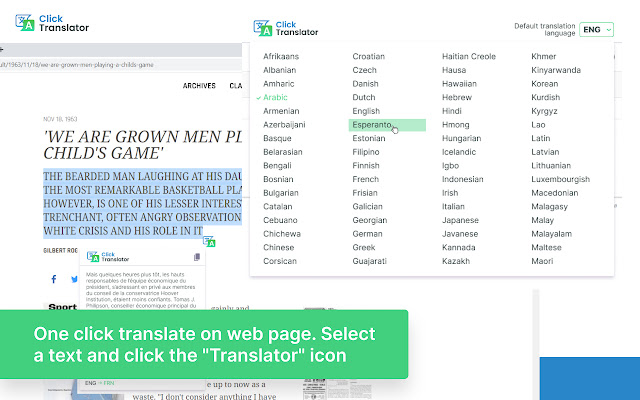 Click Translator from Chrome web store to be run with OffiDocs Chromium online Click Translator from Chrome web store to be run with OffiDocs Chromium online