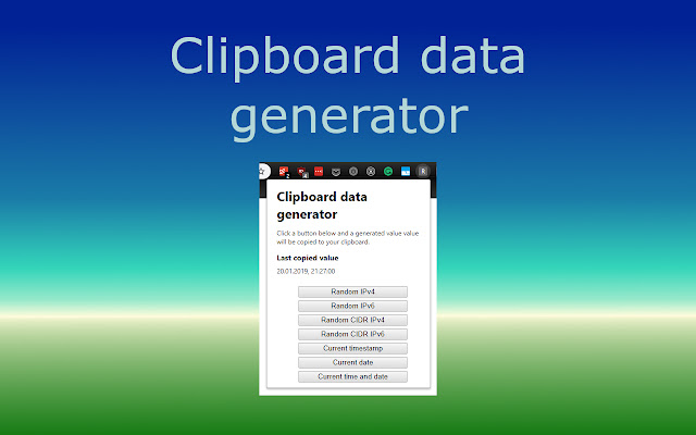 Clipboard data generator from Chrome web store to be run with OffiDocs Chromium online Clipboard data generator from Chrome web store to be run with OffiDocs Chromium online