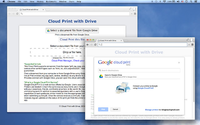 Cloud Print with Drive from Chrome web store to be run with OffiDocs Chromium online Cloud Print with Drive from Chrome web store to be run with OffiDocs Chromium online