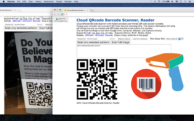 Cloud QRcode Barcode Scanner, Reader from Chrome web store to be run with OffiDocs Chromium online Cloud QRcode Barcode Scanner, Reader from Chrome web store to be run with OffiDocs Chromium online
