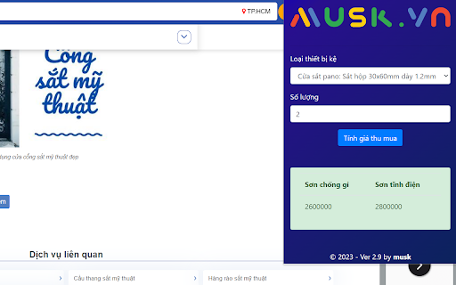 Cổng sắt mỹ thuật Muskvn from Chrome web store to be run with OffiDocs Chromium online Cổng sắt mỹ thuật Muskvn from Chrome web store to be run with OffiDocs Chromium online