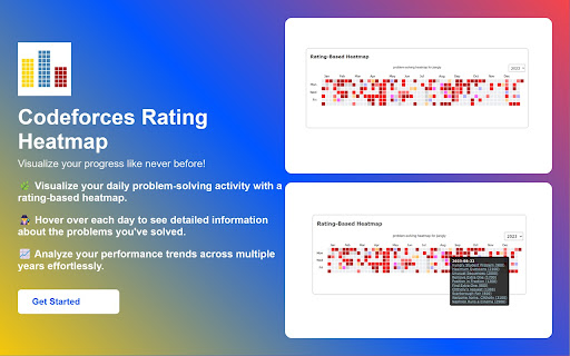 Codeforces Rating Based Heatmap from Chrome web store to be run with OffiDocs Chromium online Codeforces Rating Based Heatmap from Chrome web store to be run with OffiDocs Chromium online