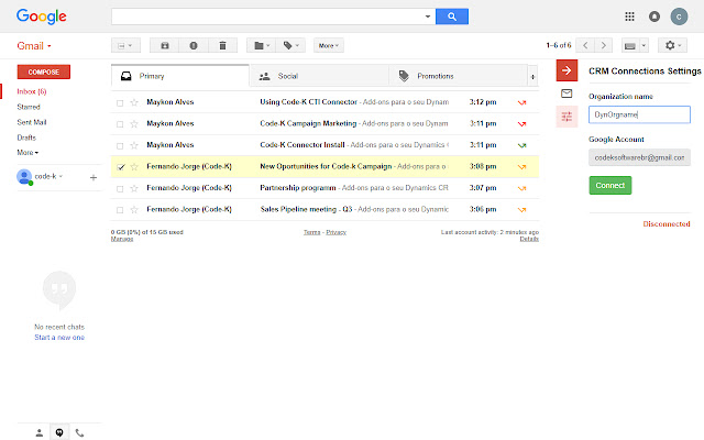Code K Gmail Sync for Microsoft Dynamics 365 from Chrome web store to be run with OffiDocs Chromium online Code K Gmail Sync for Microsoft Dynamics 365 from Chrome web store to be run with OffiDocs Chromium online