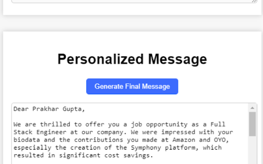 ColdMessageAI for LinkedIn from Chrome web store to be run with OffiDocs Chromium online ColdMessageAI for LinkedIn from Chrome web store to be run with OffiDocs Chromium online
