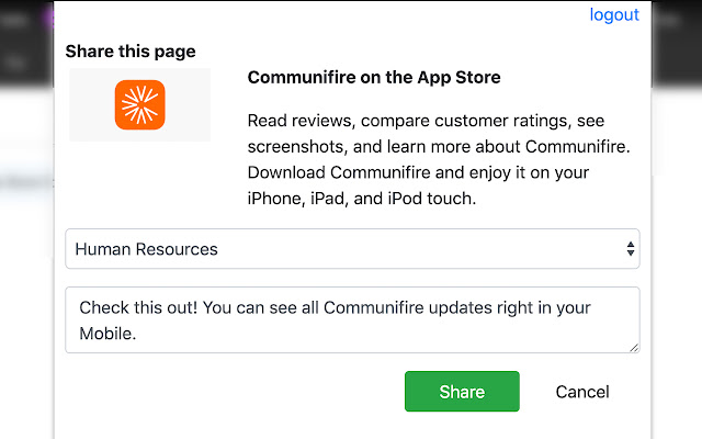 Communifire from Chrome web store to be run with OffiDocs Chromium online Communifire from Chrome web store to be run with OffiDocs Chromium online
