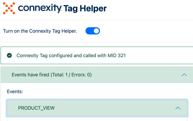 Connexity Tag Helper from Chrome web store to be run with OffiDocs Chromium online Connexity Tag Helper from Chrome web store to be run with OffiDocs Chromium online