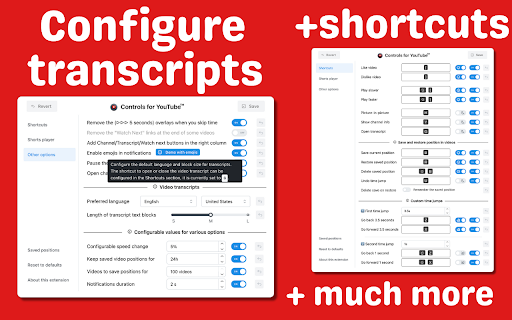 Controls for YouTube from Chrome web store to be run with OffiDocs Chromium online Controls for YouTube from Chrome web store to be run with OffiDocs Chromium online