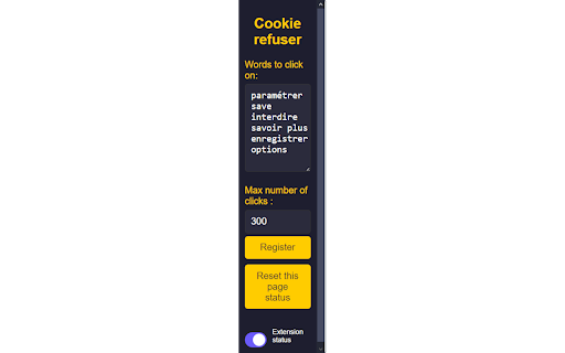 Cookie Refuser from Chrome web store to be run with OffiDocs Chromium online Cookie Refuser from Chrome web store to be run with OffiDocs Chromium online