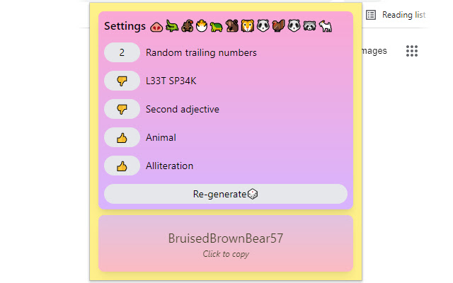 Cool Username Generator from Chrome web store to be run with OffiDocs Chromium online Cool Username Generator from Chrome web store to be run with OffiDocs Chromium online