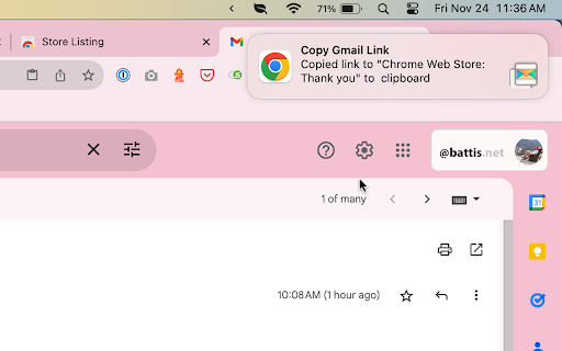 Copy Email Link from Chrome web store to be run with OffiDocs Chromium online Copy Email Link from Chrome web store to be run with OffiDocs Chromium online