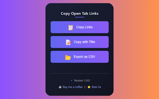 Copy Tab URLs from Chrome web store to be run with OffiDocs Chromium online Copy Tab URLs from Chrome web store to be run with OffiDocs Chromium online