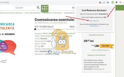 Crazy Deals.ro Coduri de Reducere Exclusive from Chrome web store to be run with OffiDocs Chromium online Crazy Deals.ro Coduri de Reducere Exclusive from Chrome web store to be run with OffiDocs Chromium online