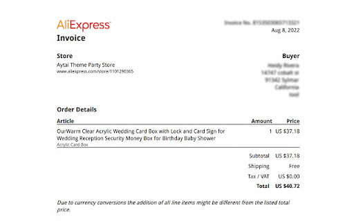 Criador de faturas do AliExpress. from Chrome web store to be run with OffiDocs Chromium online Criador de faturas do AliExpress. from Chrome web store to be run with OffiDocs Chromium online