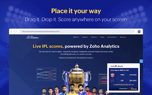 Cricket Live Score from Chrome web store to be run with OffiDocs Chromium online Cricket Live Score from Chrome web store to be run with OffiDocs Chromium online
