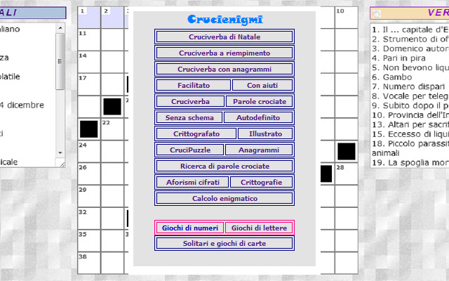 Crucienigmi.it from Chrome web store to be run with OffiDocs Chromium online Crucienigmi.it from Chrome web store to be run with OffiDocs Chromium online