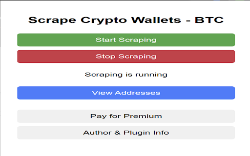 Crypto Wallet Scraper from Chrome web store to be run with OffiDocs Chromium online Crypto Wallet Scraper from Chrome web store to be run with OffiDocs Chromium online