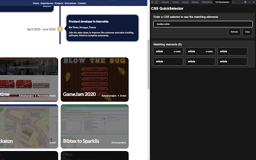 CSS QuickSelector from Chrome web store to be run with OffiDocs Chromium online CSS QuickSelector from Chrome web store to be run with OffiDocs Chromium online