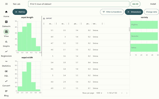 CSV and Parquet viewer from Chrome web store to be run with OffiDocs Chromium online CSV and Parquet viewer from Chrome web store to be run with OffiDocs Chromium online