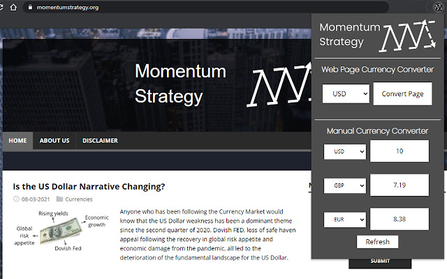 Currency Converter: Momentum Strategy from Chrome web store to be run with OffiDocs Chromium online Currency Converter: Momentum Strategy from Chrome web store to be run with OffiDocs Chromium online