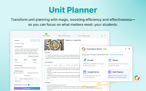 Curriculum Genie from Chrome web store to be run with OffiDocs Chromium online Curriculum Genie from Chrome web store to be run with OffiDocs Chromium online