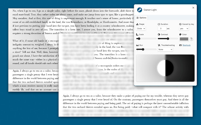 CursorLight from Chrome web store to be run with OffiDocs Chromium online CursorLight from Chrome web store to be run with OffiDocs Chromium online