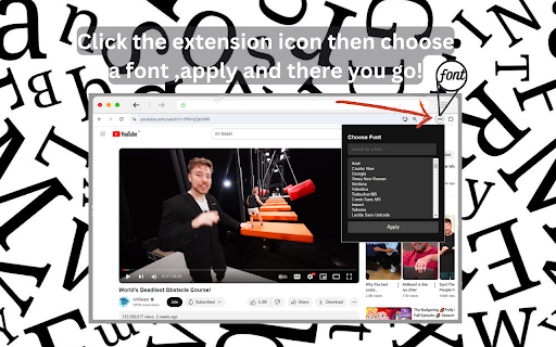 custem Font Changer from Chrome web store to be run with OffiDocs Chromium online custem Font Changer from Chrome web store to be run with OffiDocs Chromium online