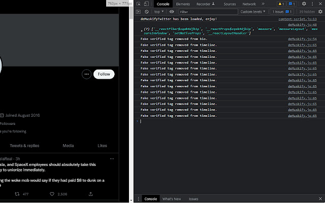 deMuskify from Chrome web store to be run with OffiDocs Chromium online deMuskify from Chrome web store to be run with OffiDocs Chromium online