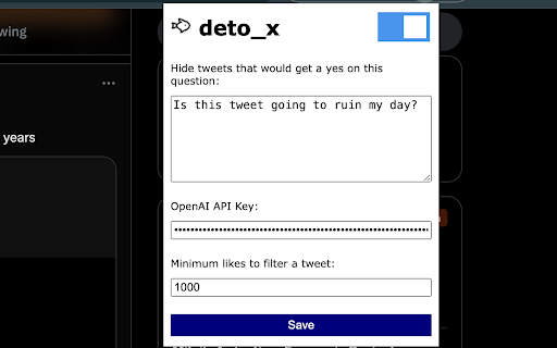 deto_x from Chrome web store to be run with OffiDocs Chromium online deto_x from Chrome web store to be run with OffiDocs Chromium online
