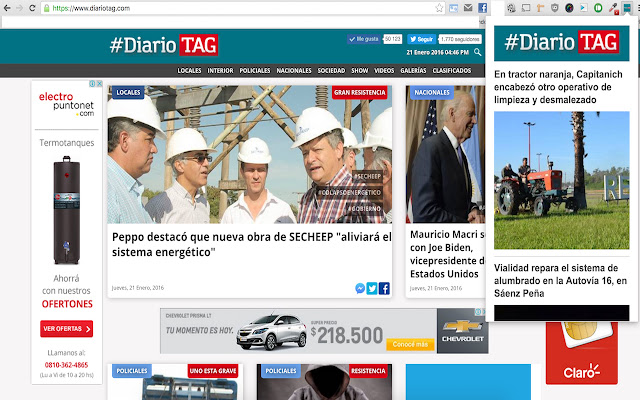 DiarioTAG Noticias from Chrome web store to be run with OffiDocs Chromium online DiarioTAG Noticias from Chrome web store to be run with OffiDocs Chromium online