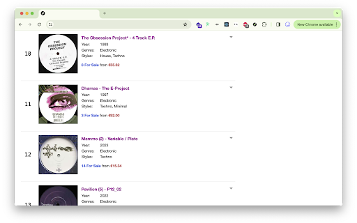 Discogs+ from Chrome web store to be run with OffiDocs Chromium online Discogs+ from Chrome web store to be run with OffiDocs Chromium online