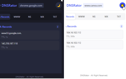 DNSRator from Chrome web store to be run with OffiDocs Chromium online DNSRator from Chrome web store to be run with OffiDocs Chromium online