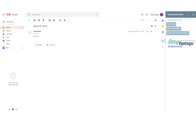 DocuVantage OnDemand Gmail Connector from Chrome web store to be run with OffiDocs Chromium online DocuVantage OnDemand Gmail Connector from Chrome web store to be run with OffiDocs Chromium online
