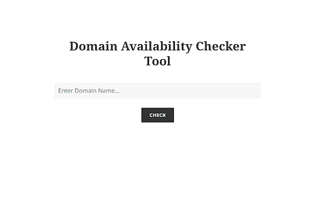 Domain Availability Checker Tool from Chrome web store to be run with OffiDocs Chromium online Domain Availability Checker Tool from Chrome web store to be run with OffiDocs Chromium online