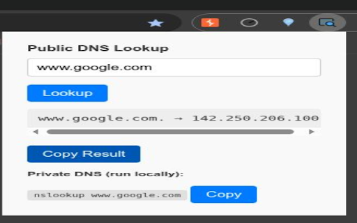 DO nslookup from Chrome web store to be run with OffiDocs Chromium online DO nslookup from Chrome web store to be run with OffiDocs Chromium online