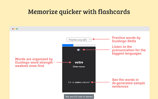 Duolingo Ninja from Chrome web store to be run with OffiDocs Chromium online Duolingo Ninja from Chrome web store to be run with OffiDocs Chromium online