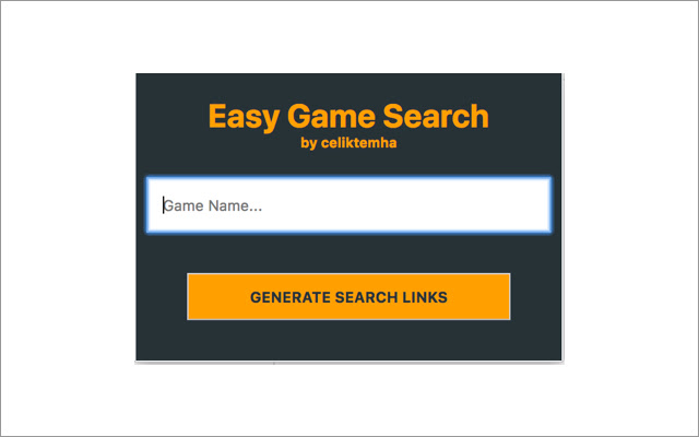 EasyGameSearch from Chrome web store to be run with OffiDocs Chromium online EasyGameSearch from Chrome web store to be run with OffiDocs Chromium online